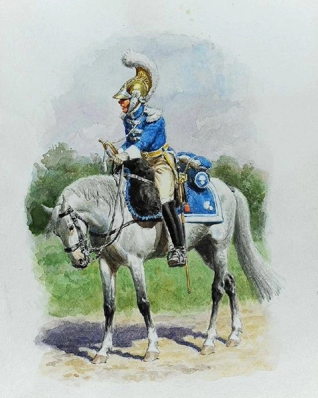 Трубач 2-го карабинерного полка – элита тяжелой кавалерии Наполеона (~1806–1808 годы)