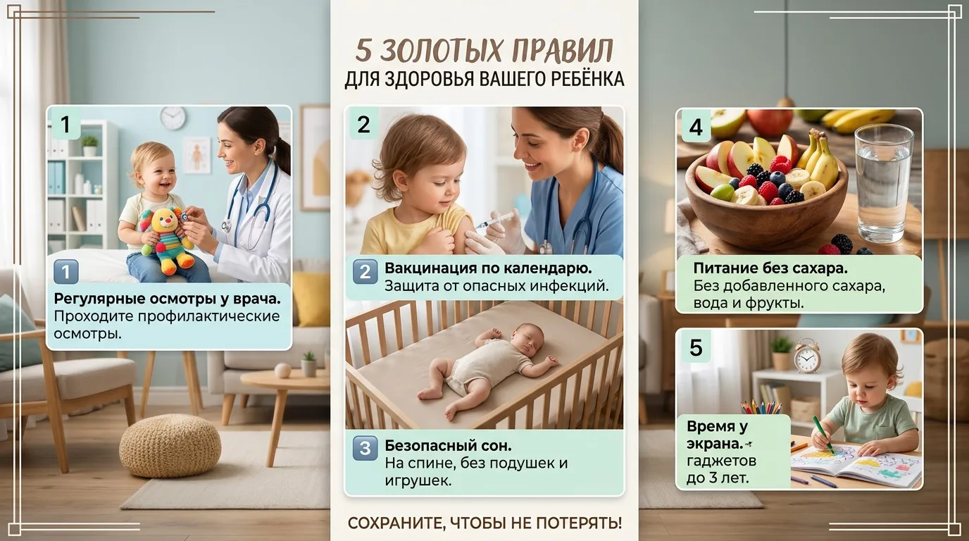 Здоровье ребёнка: 5 важных правил для родителей