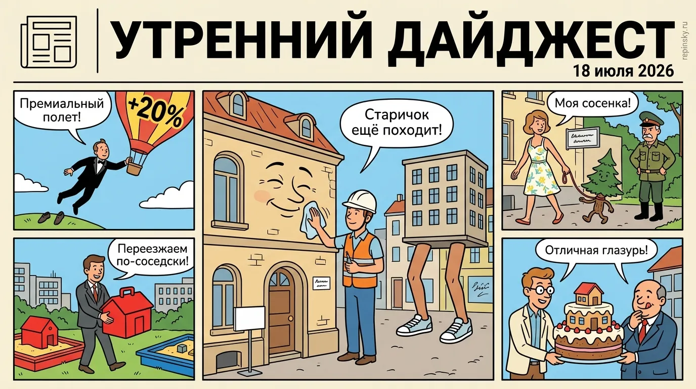 🗞️ Утренний дайджест

➠ Группа «Эталон» реорганизует территорию столичного Электрозавода. Девелопер