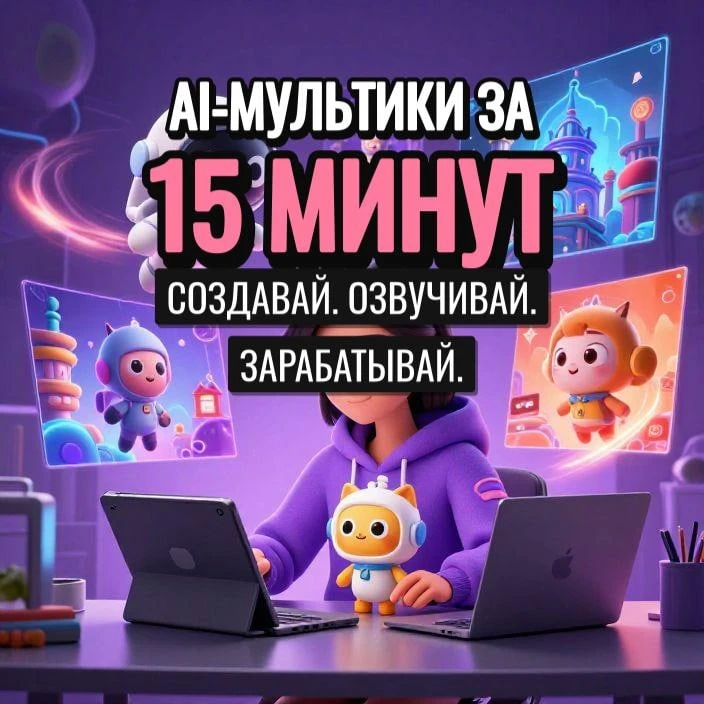 🎬 Создание AI-мультиков за 15 минут - профессиональная анимация, персонажи и озвучка, ...