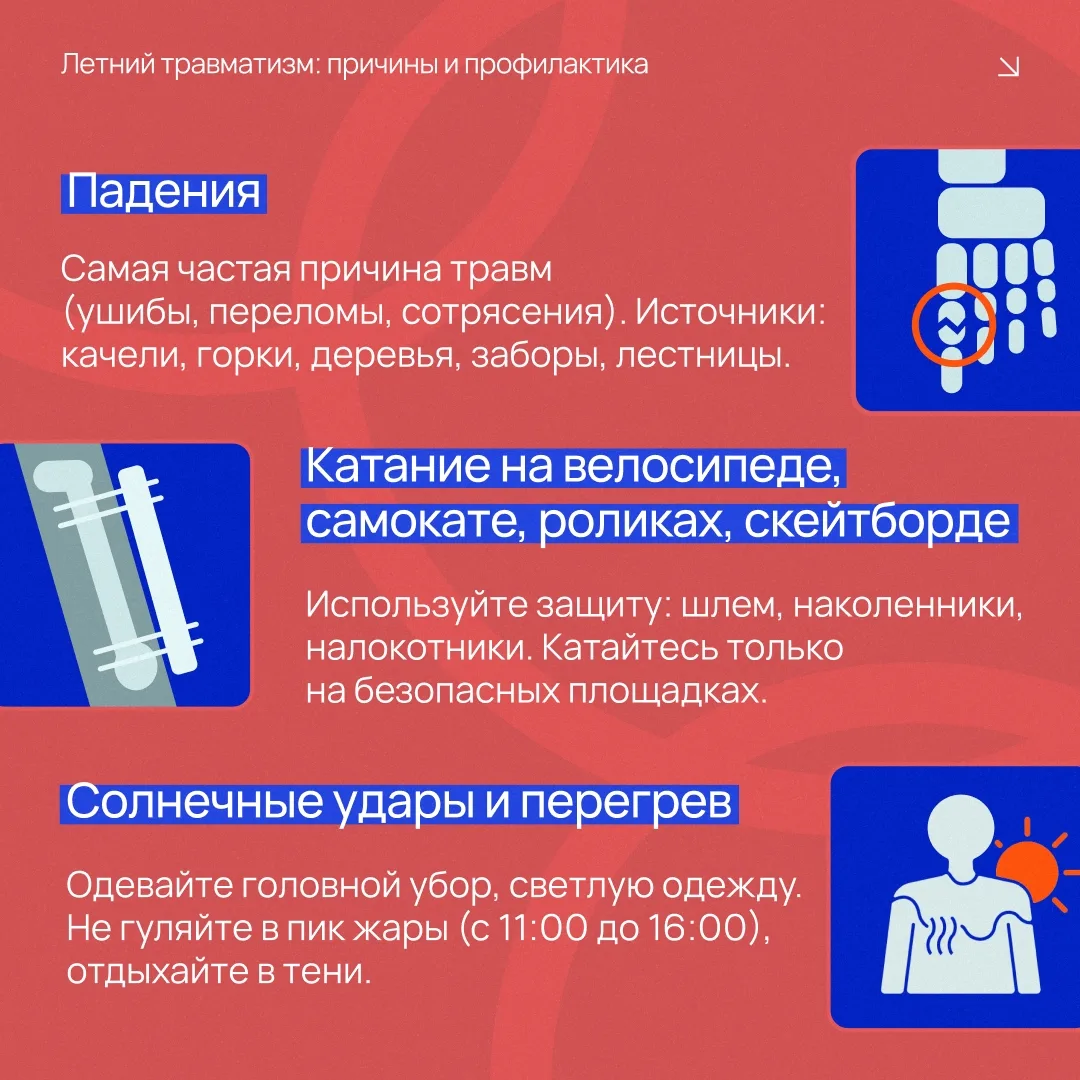 🩹 Лето — время прогулок, активных игр и отдыха на свежем воздухе. Но вместе с этим уве...