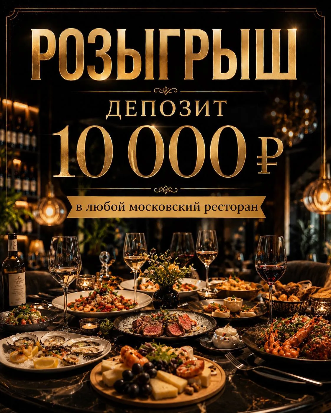 Дарим 10000₽ депозита в любой ресторан в Москве

В этом розыгрыше 2 победителя получат депозит по 50