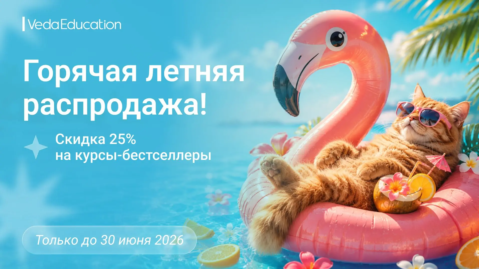 🍉🧊 ЛЕТНЯЯ РАСПРОДАЖА НА VEDAEDUCATION !

💲Скидка 25%💲 на курсы-бестселлеры и архив.

🧑‍🎓📘Вас 