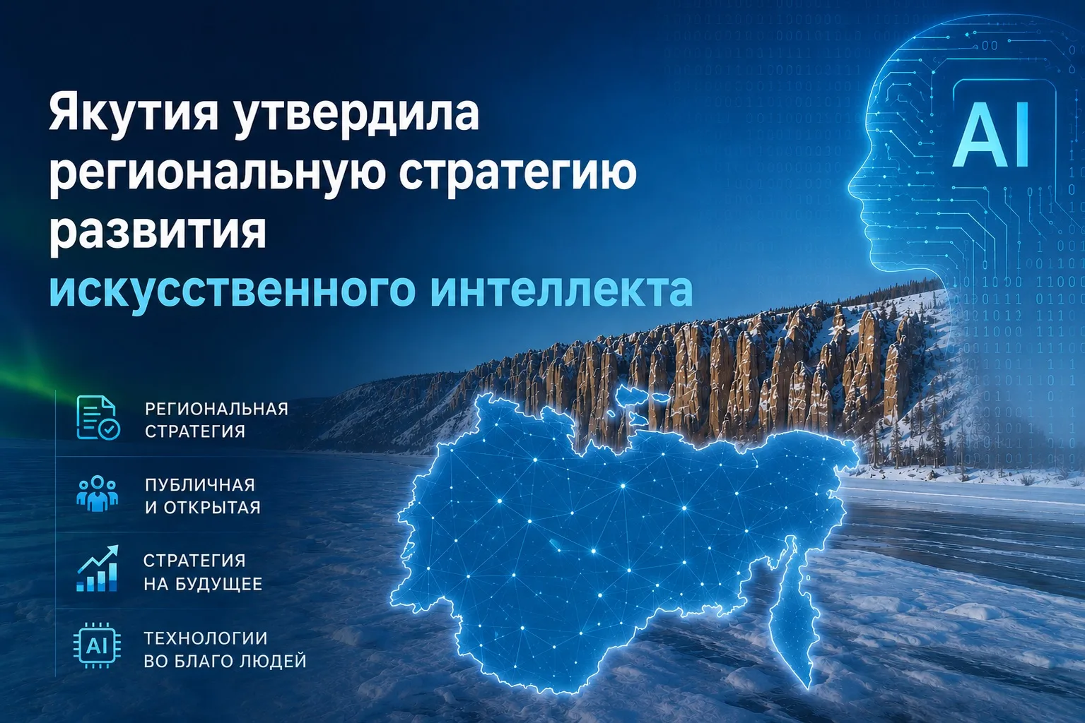 🤖Якутия утвердила региональную стратегию развития искусственного интеллекта   Глава Якутии Айсен Ник