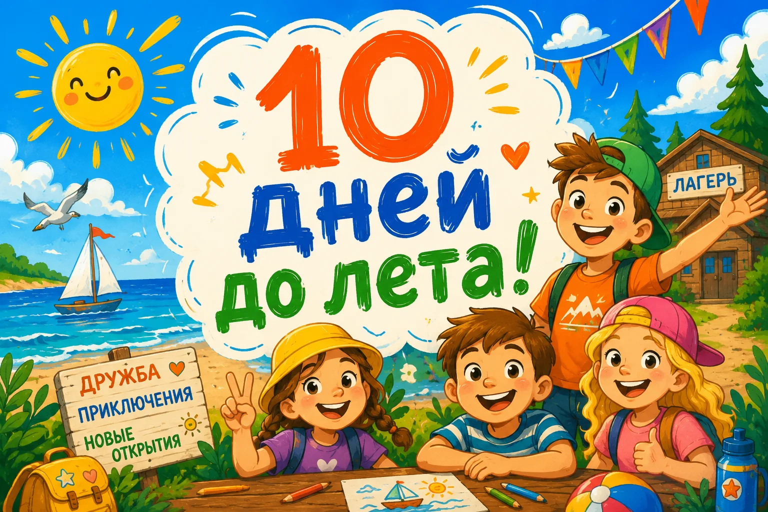 ☀️ Ещё можно успеть забронировать путёвку в лагерь!