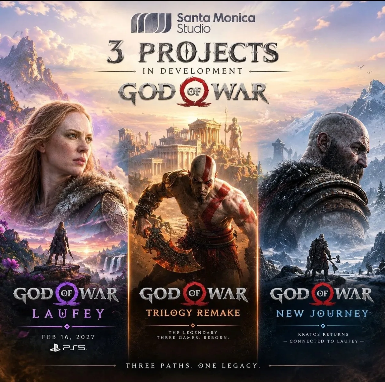Для PlayStation делают три проекта по God of War