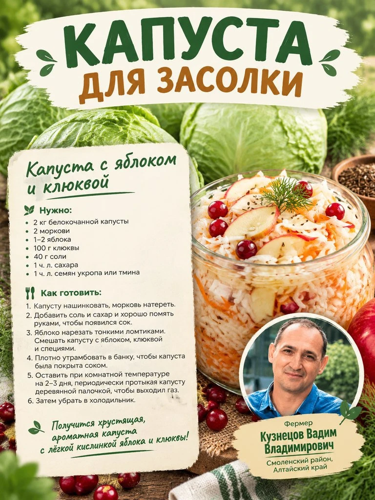 🥬 Капуста для засолки в Аникс, чтобы хрустела
