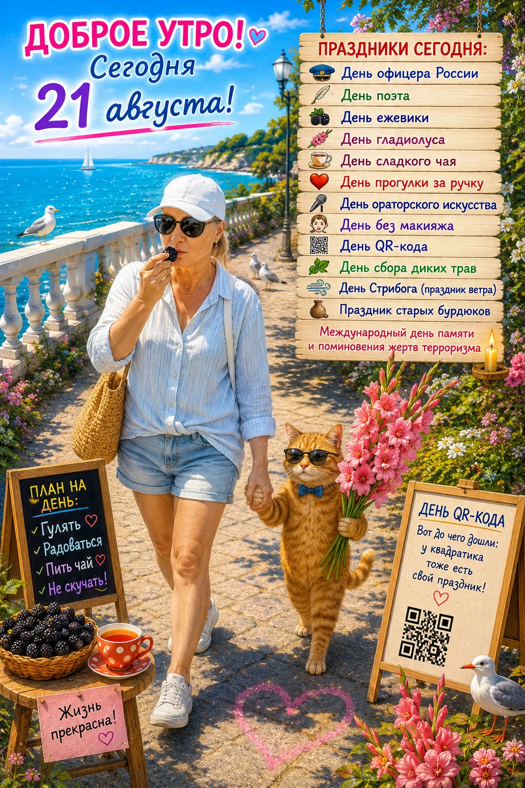 🌞 Доброе утро! Сегодня 21 августа!
