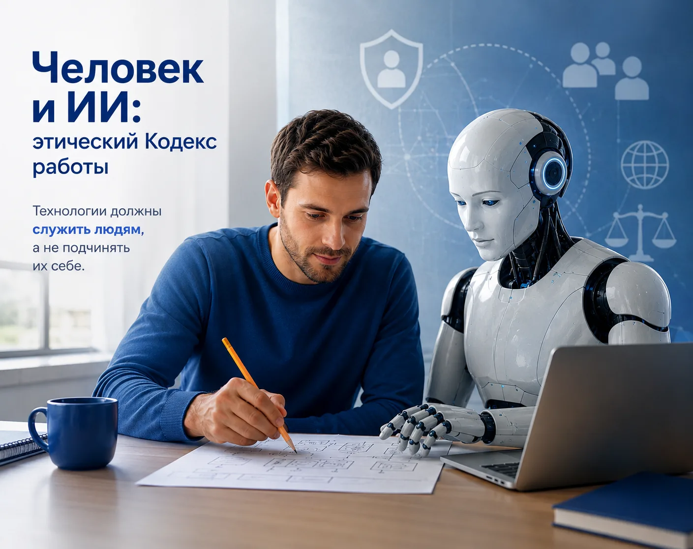 🤖 Человек и ИИ: этический Кодекс работы

Дискуссии о том, что искусственный интеллект однажды может