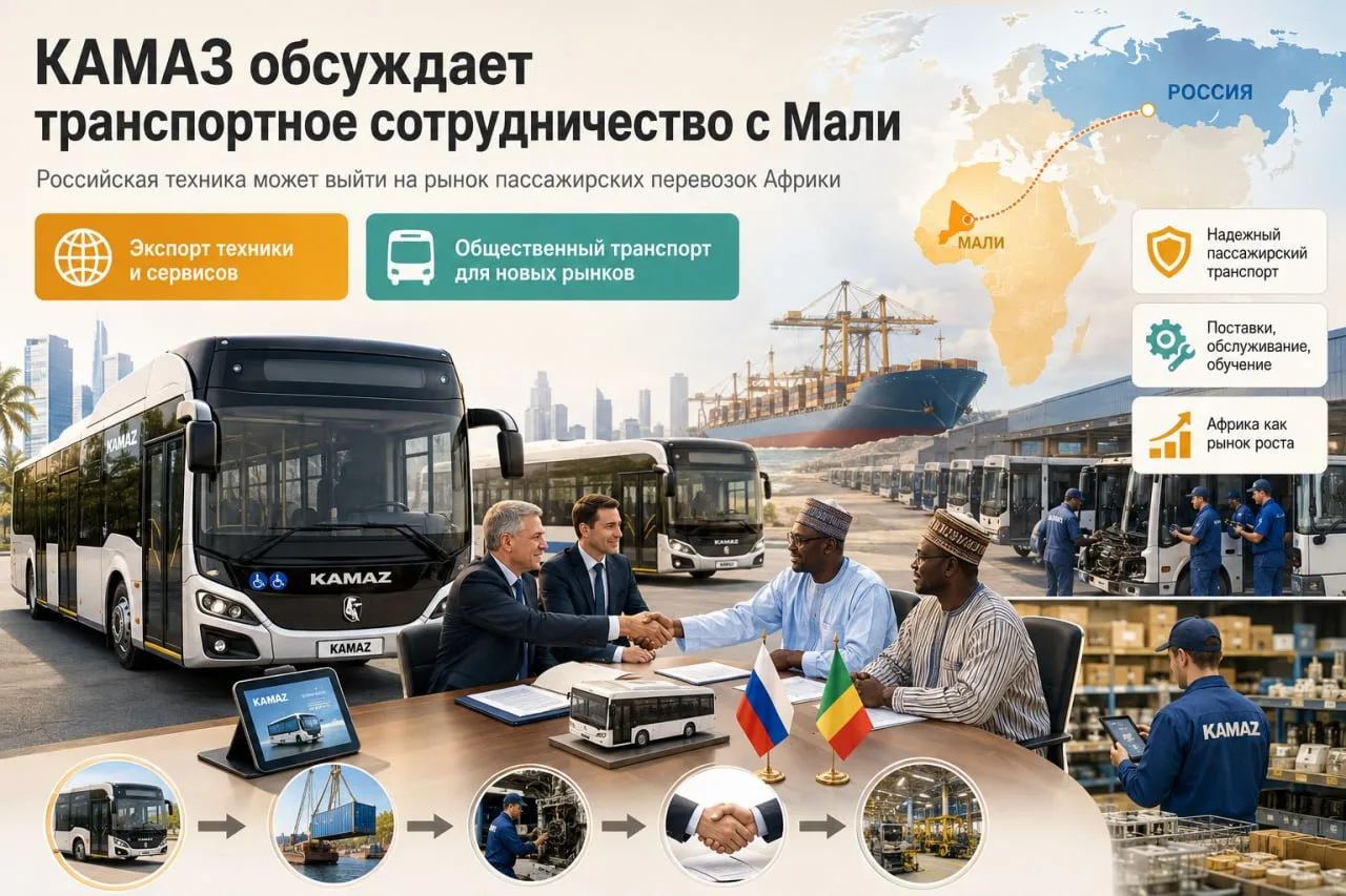 Представители Мали обсуждают с КАМАЗом сотрудничество в сфере пассажирских перевозок. Африканская ст
