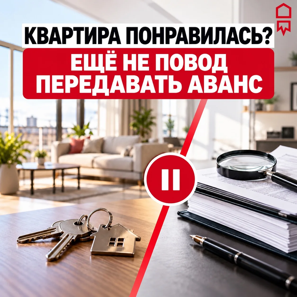 🚪 Квартира понравилась — это ещё не момент для аванса.