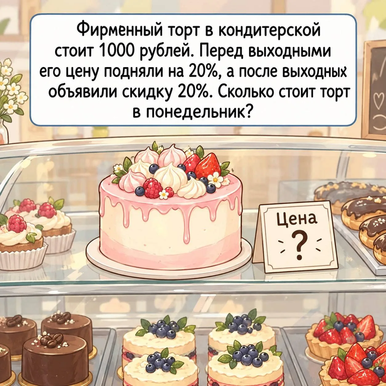 Задачка с подвохом на 30 секунд 🍰