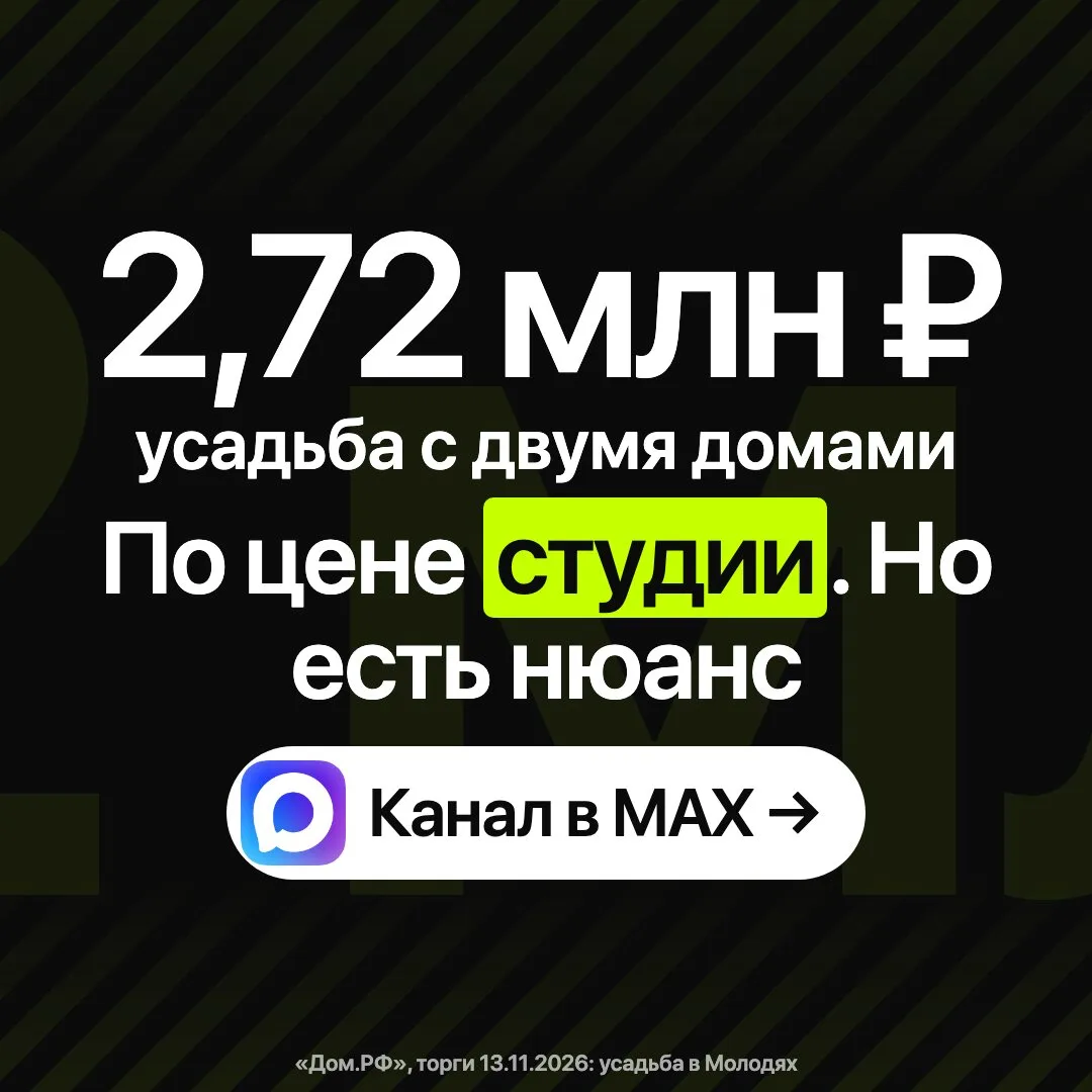 Усадьба с двумя домами за 2,72 млн ₽. Но есть нюанс