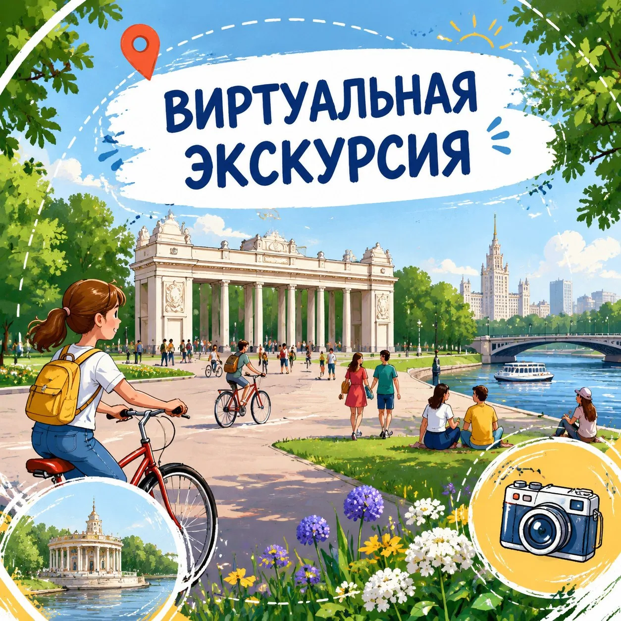 ВИРТУАЛЬНАЯ ЭКСКУРСИЯ ПО ЛЕТНЕЙ МОСКВЕ 🌳

🌤️ Сегодня отправляемся в Парк Горького — одно из самых 