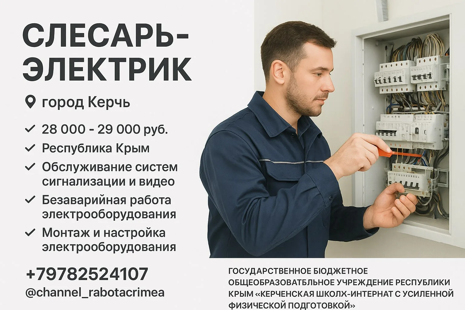 🔊 СЛЕСАРЬ-ЭЛЕКТРИК