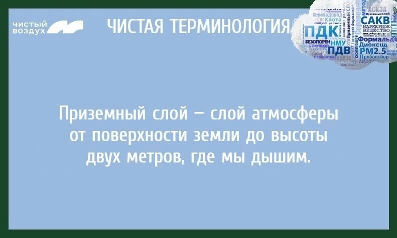 Продолжаем рубрику «Чистая терминология» в рамках федерального проекта «Чистый воздух»!
