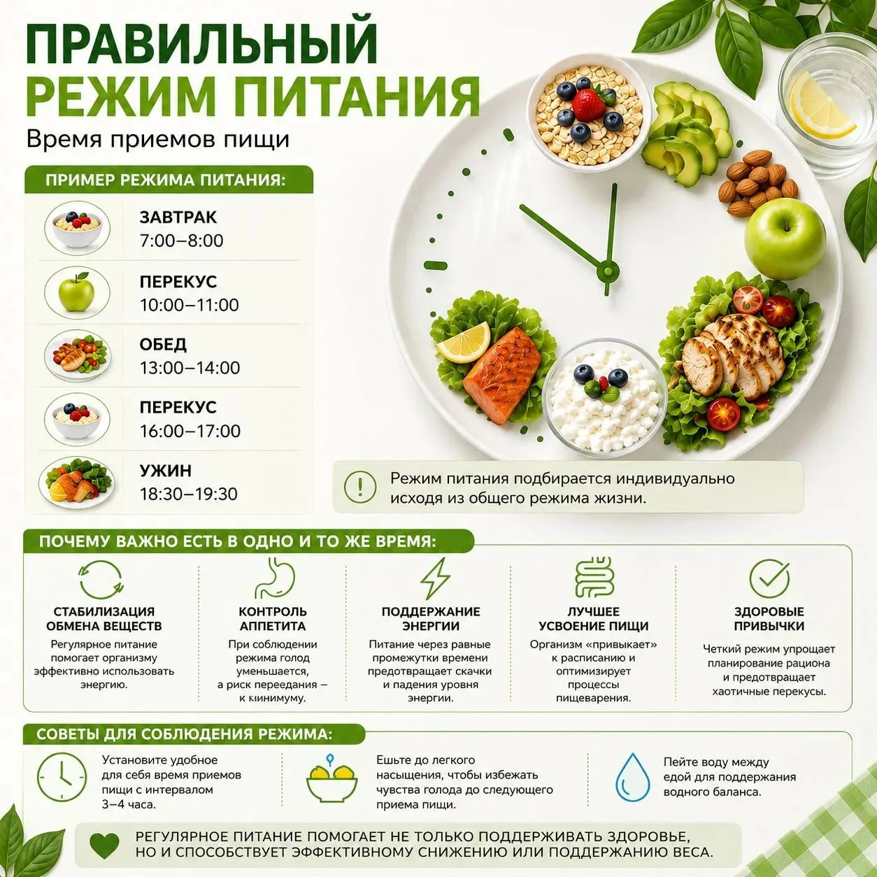 Правильный режим питания: почему важно есть по расписанию?