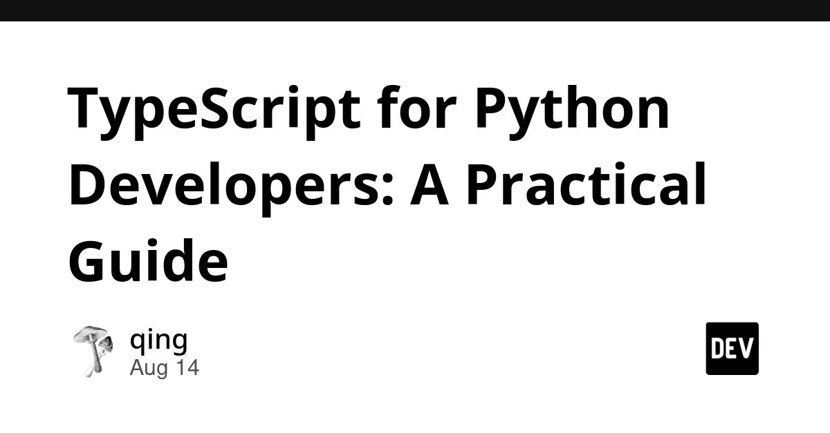 Питонисту советуют TypeScript ради типов, которые у него уже есть
