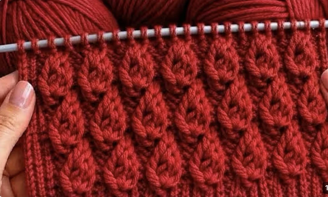 🧶 Узор «Капельки» или «Листики»