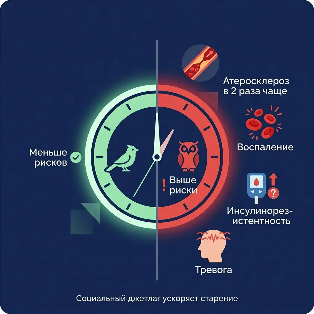 ХРОНОТИПЫ И СТАРЕНИЕ: ПОЧЕМУ «ЖАВОРОНКИ» И «СОВЫ» СТАРЕЮТ ПО-РАЗНОМУ

Мы привыкли делить людей на «ж