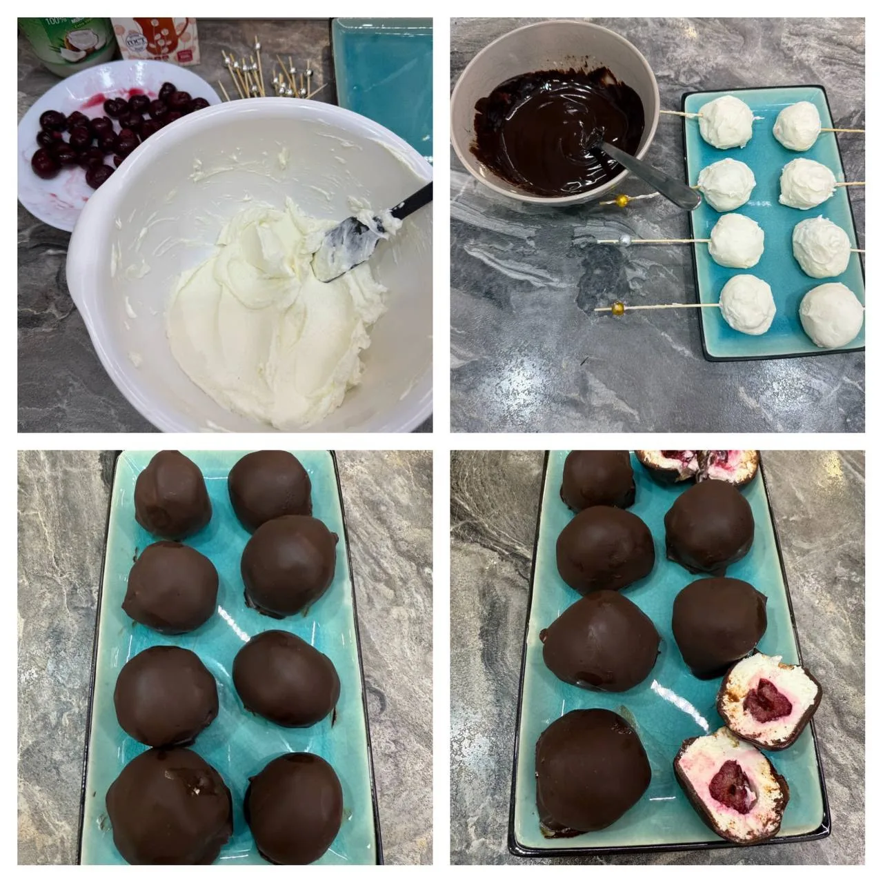 Кето конфеты «Вишня в шоколаде» 🍒 

(Можно использовать любую замороженную ягоду. Кето адаптированн