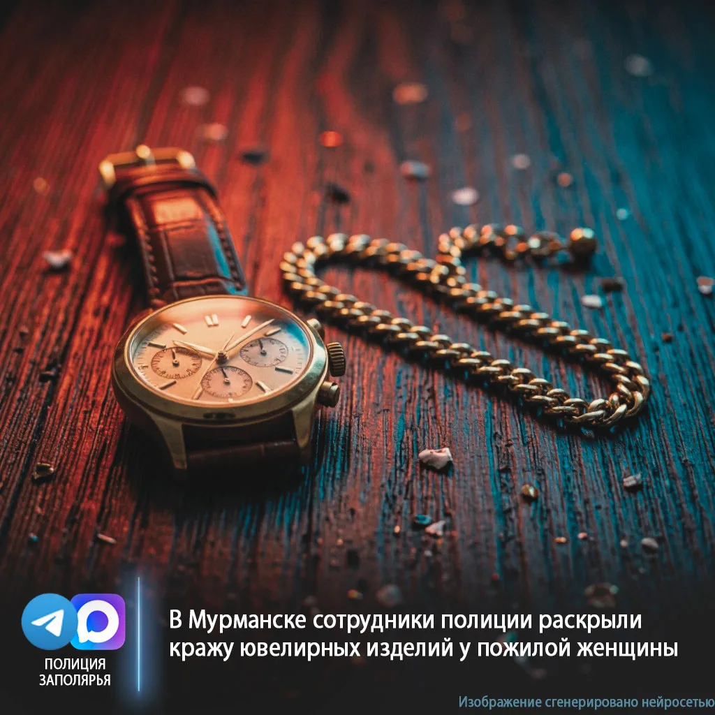В Мурманске сотрудники полиции раскрыли кражу ювелирных изделий у пожилой женщины