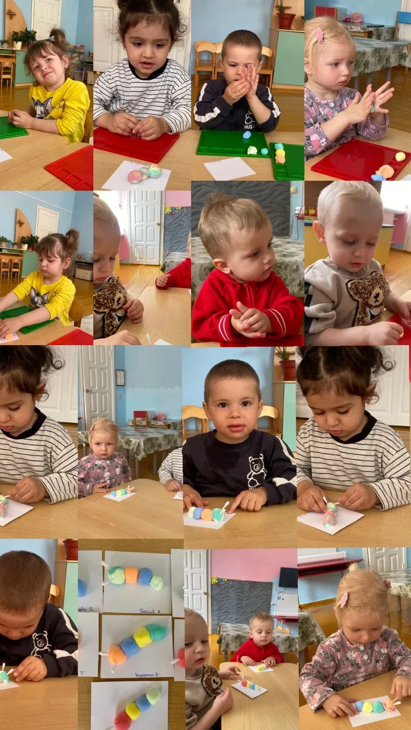 В нашей ясельной группе сегодня царила творческая атмосфера! Мы решили слепить веселую гусеницу. Дет