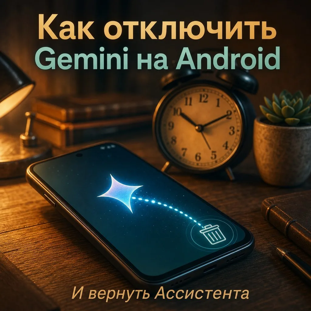 Как отключить Gemini на Android
