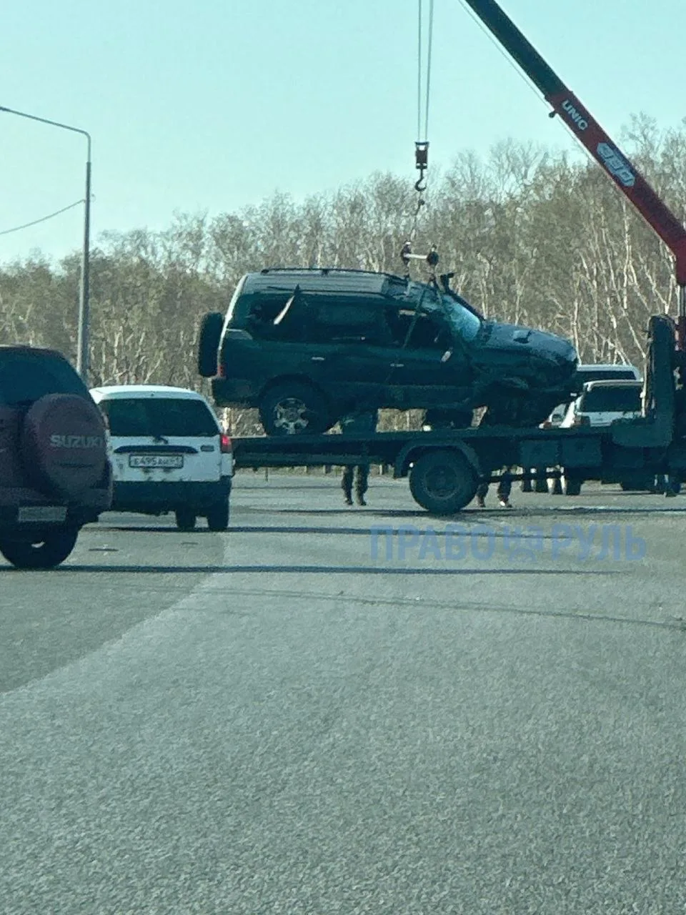 На объездной рано утром была авария.
