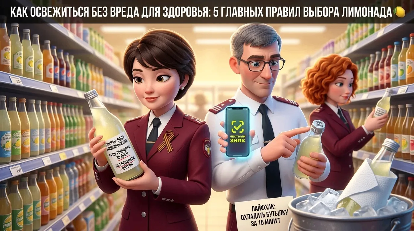 Как освежиться без вреда для здоровья: 5 главных правил выбора лимонада 🍋