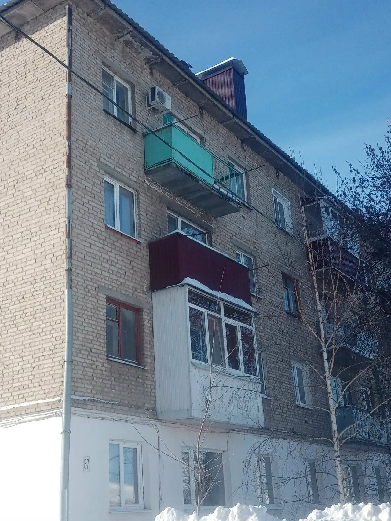 Красная 67 после очистки кровли
