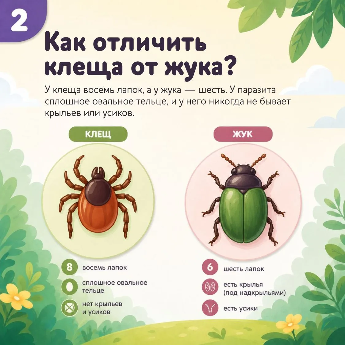 ❗️ Югорчане, сезон активности клещей уже стартовал!  Снег почти растаял, наши дети всё больше времен
