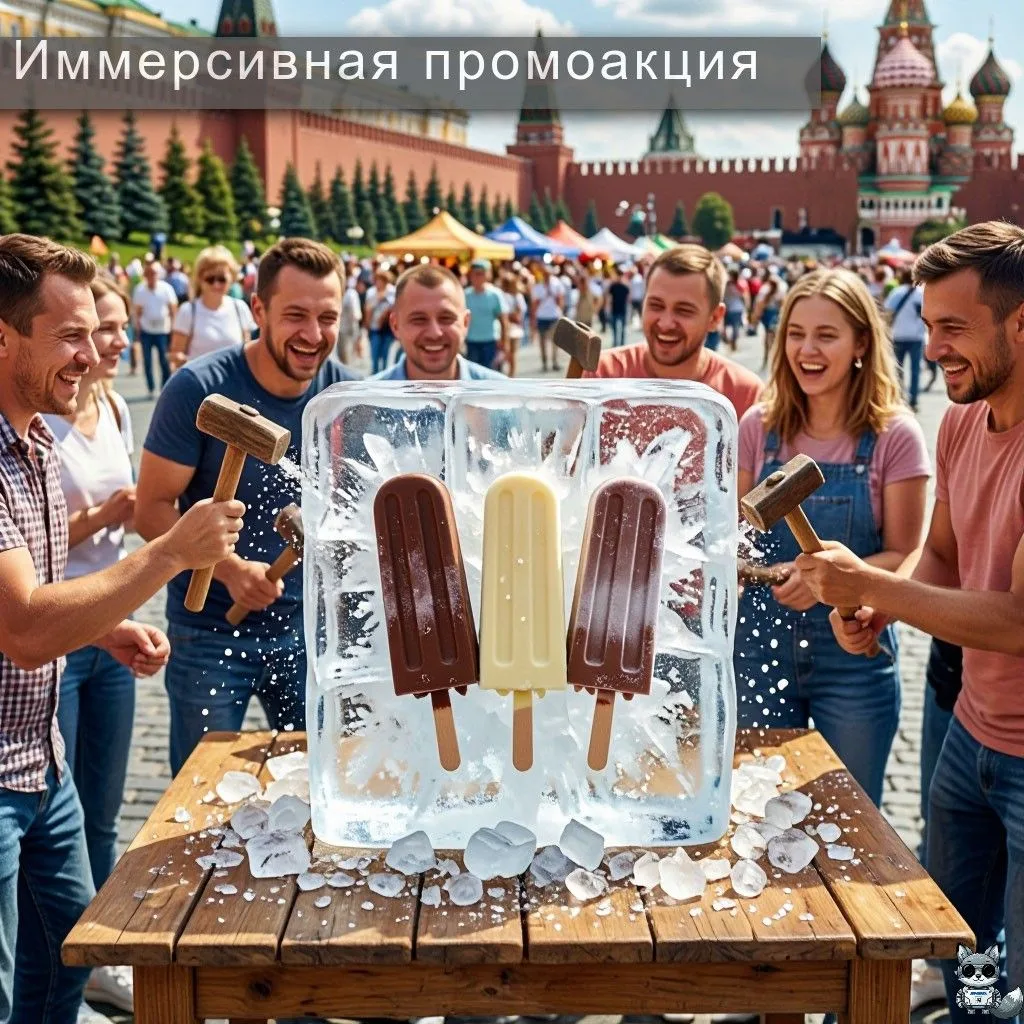 📌Лёд, молоток и напиток: как бренды заставляют прохожих «добывать» продукт
