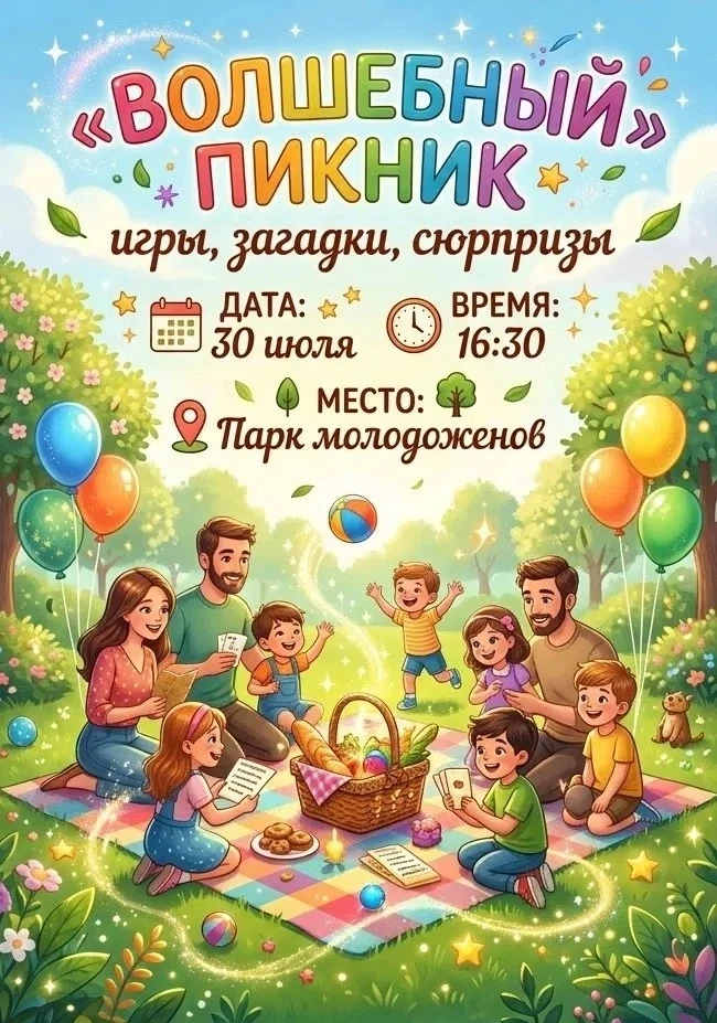 ☀ Лето, солнце, смех и немного магии — всё это ждёт вас на «Волшебном» пикнике! ☀ 
 
Хотите провести