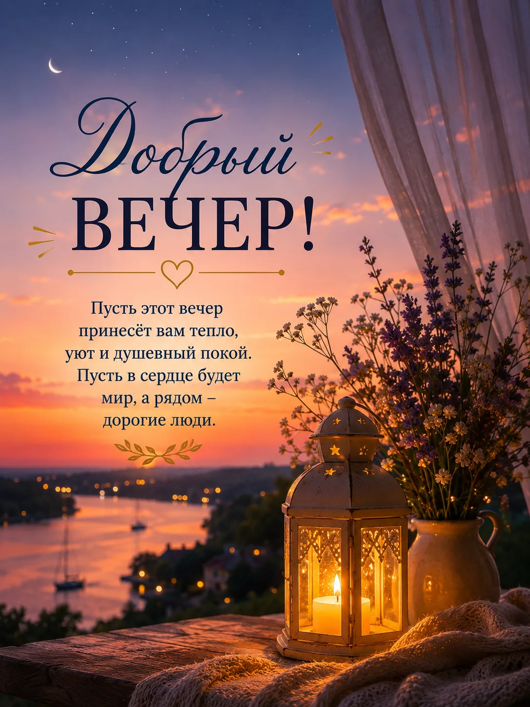 Добрый вечер, друзья! 🌙

Пусть уходящий день оставит в памяти всё доброе, а заботы и тревоги остану