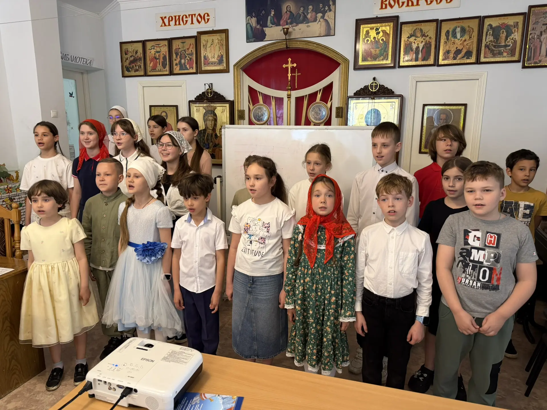 Завершение учебного года в детской воскресной школе храма Казанской иконы Божией Матери...