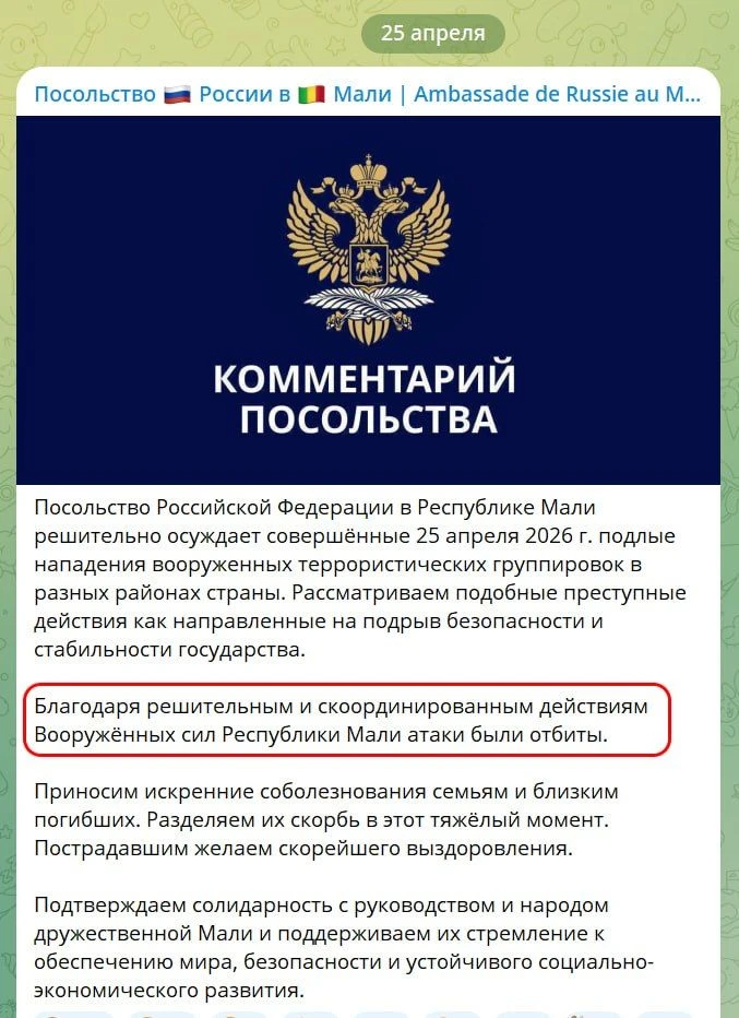 МАЛИ: просто нет слов (кроме матерных)…  Юрий Подоляка пишет: «Солдаты «Африканского Корпуса» после 