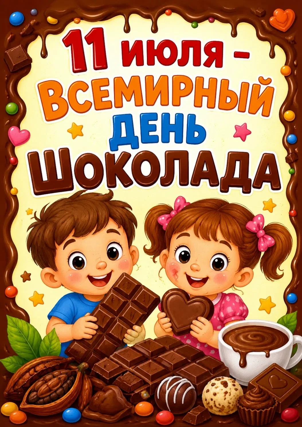 11 июля во многих странах отмечают Всемирный день шоколада 🍫 — один из самых вкусных праздников в м