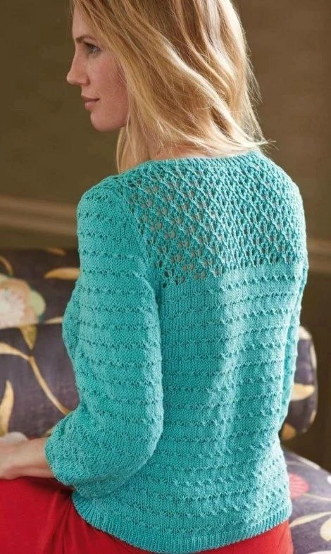 Джемпер спицами из журнала  The Knitter.🍁❤️