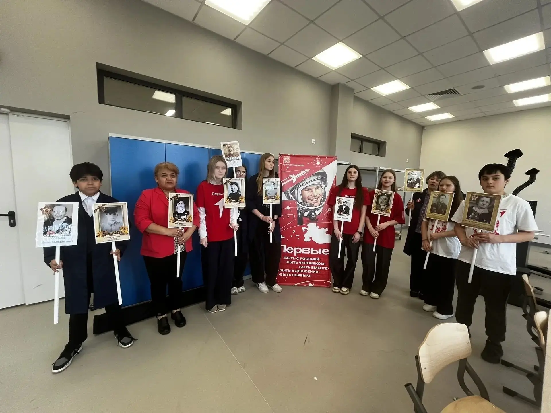 🖼В Ступино готовятся к 9 Мая: мастер-классы по изготовлению портретов ветеранов  В образовательном у