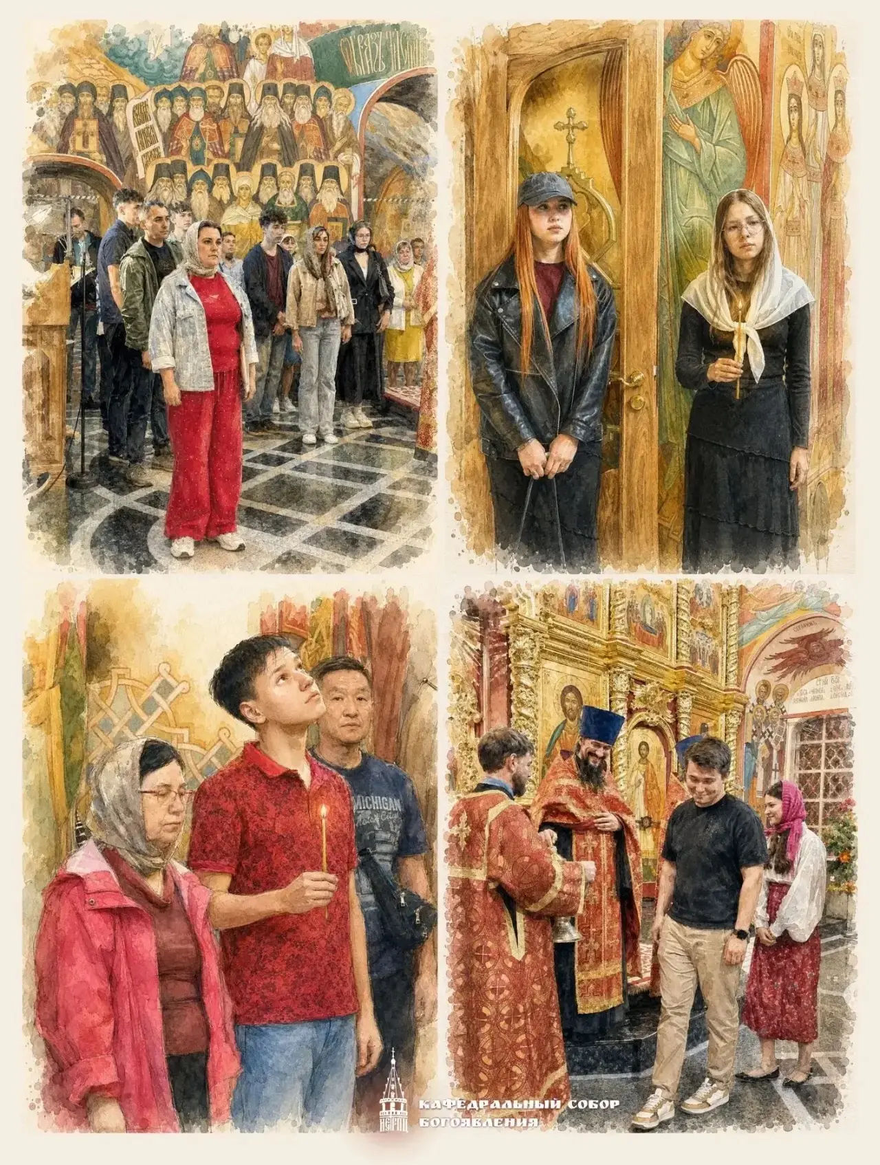 Дорогие братья и сестры!  Богоявленский кафедральный собор приглашает всех школьников и студентов, к