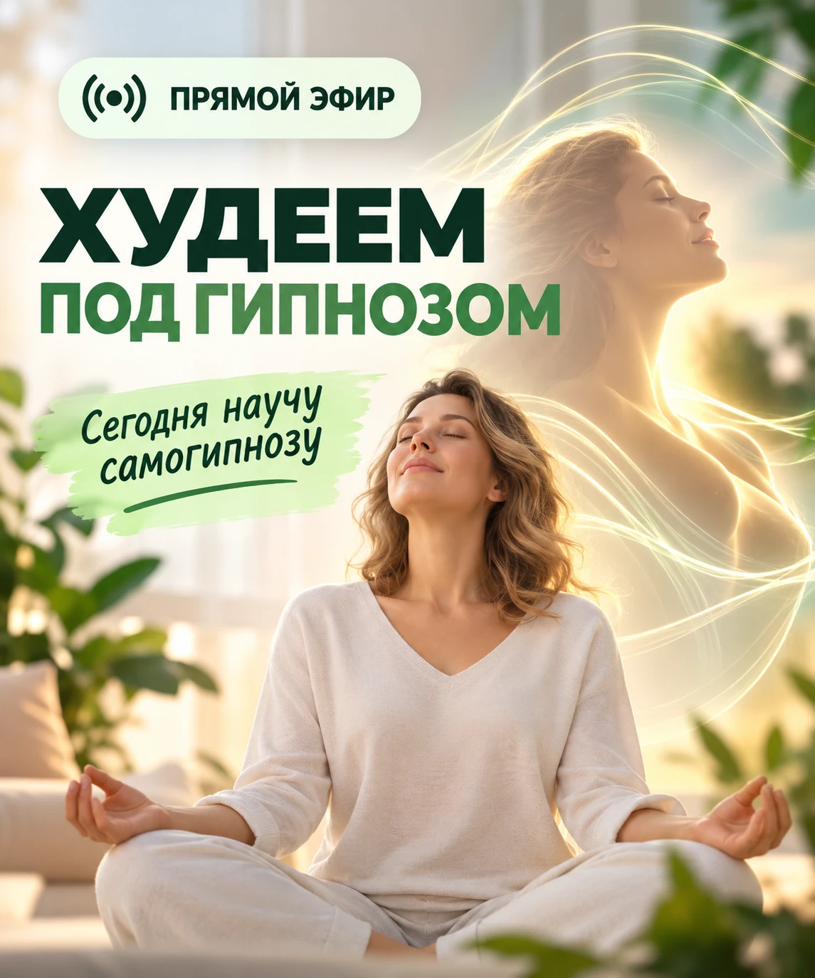 О ЧЕМ СЕГОДНЯШНИЙ БЕСПЛАТНЫЙ СЕАНС «ХУДЕЕМ ПОД ГИПНОЗОМ»