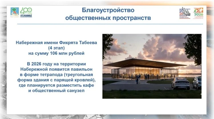 В Набережных Челнах на набережной имени Табеева планируется строительство павильона в форме тетрапод