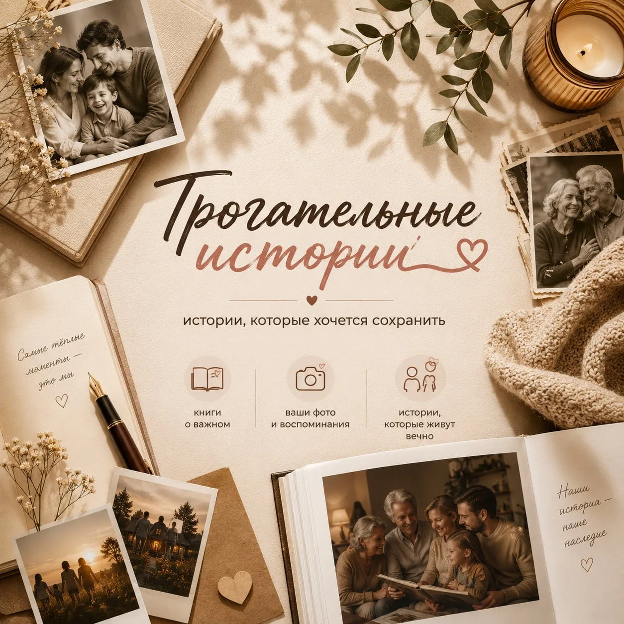 У каждой семьи есть истории, которые нельзя потерять. Мы помогаем сохранить их навсегда.