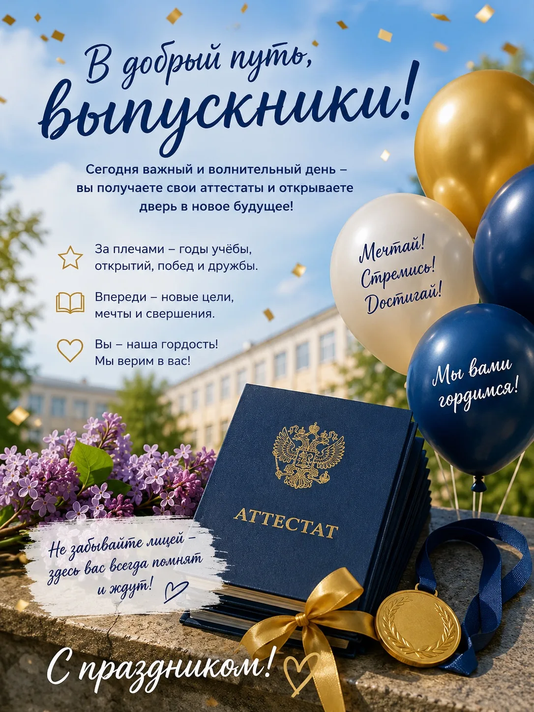 🎓✨ Сегодня — особенный день для наших выпускников!

Сегодня ученики 9-х и 11-х классов получили сво