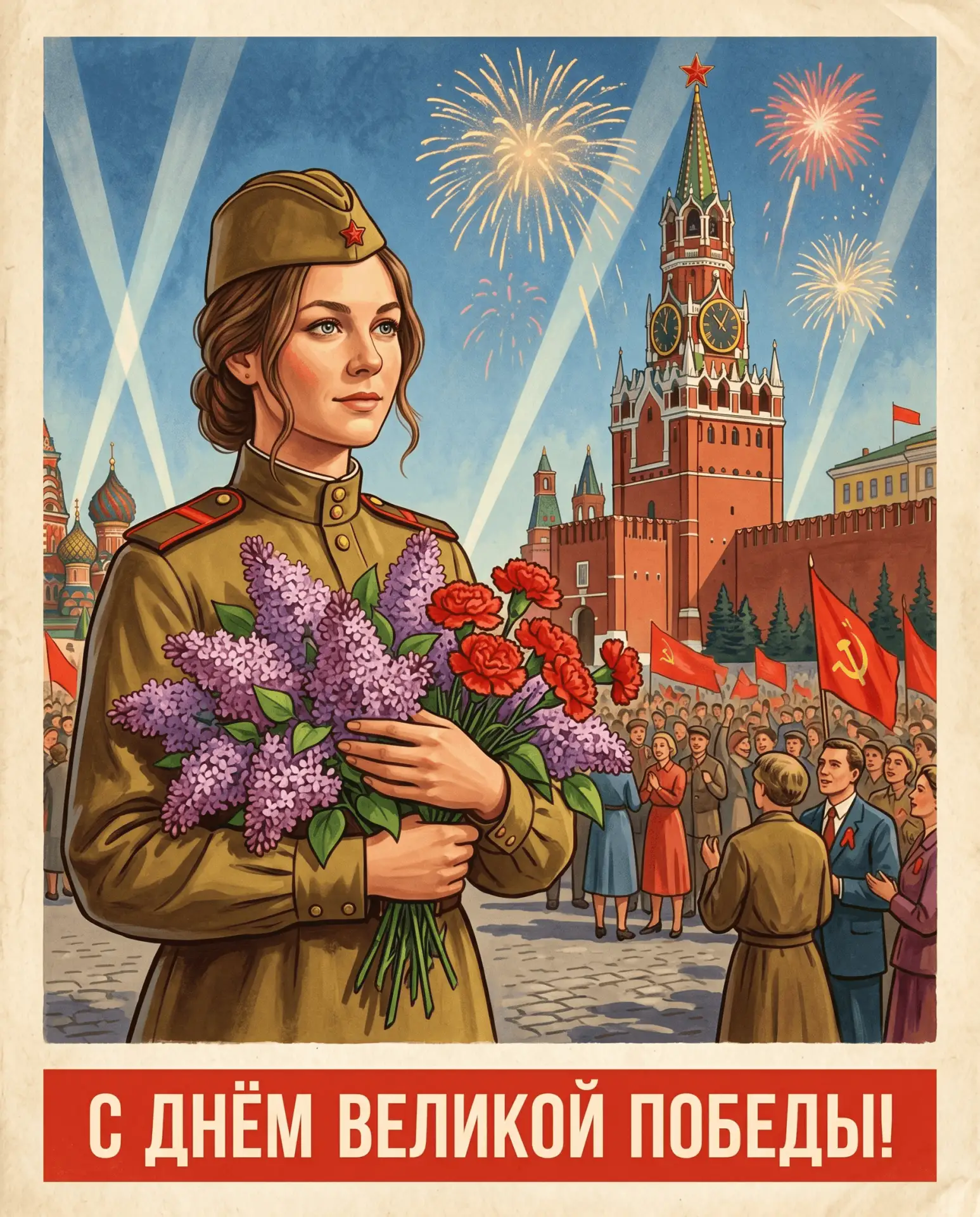 ⚡️ Новая функция к 9 Мая: персональные открытки из вашего фото!  Приближается День Победы — великий 