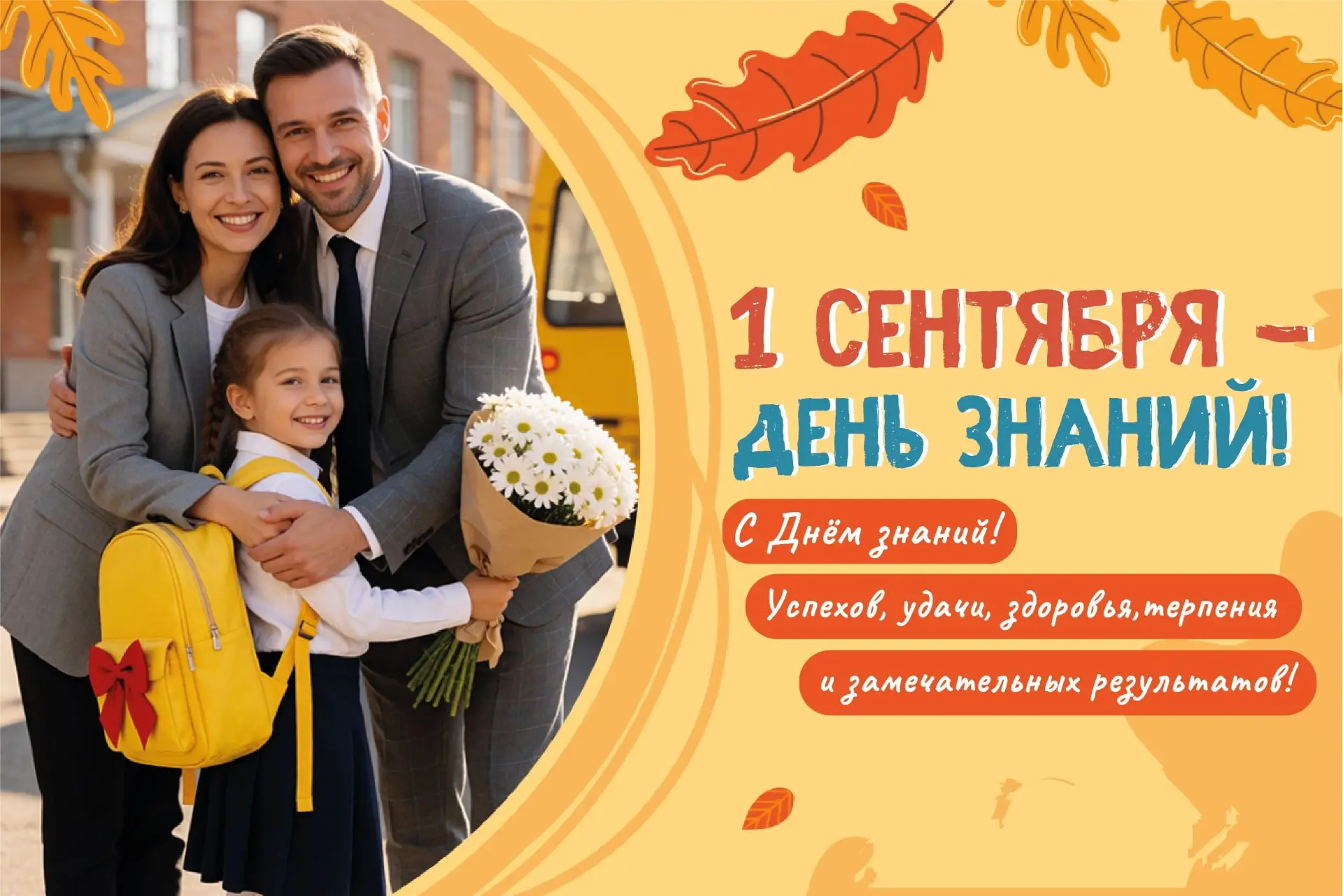 С Днём знаний, дорогие школьники, родители и педагоги!