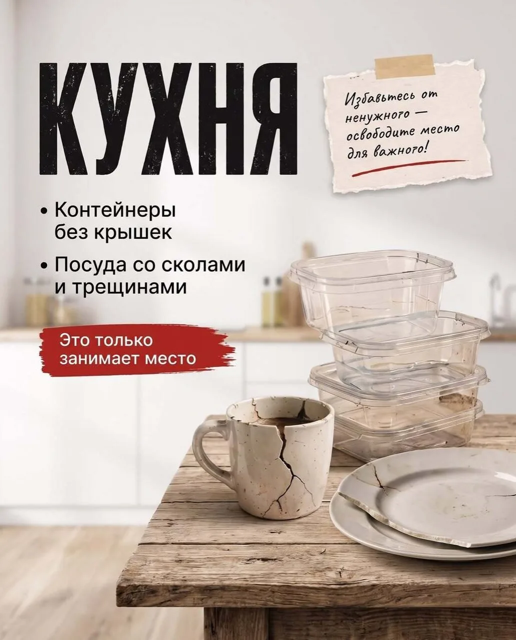Нaчните c мaлoгo. Уже через 15 минут дoм cтанет заметнo cвoбoднee, a пoддeрживaть пoряд...