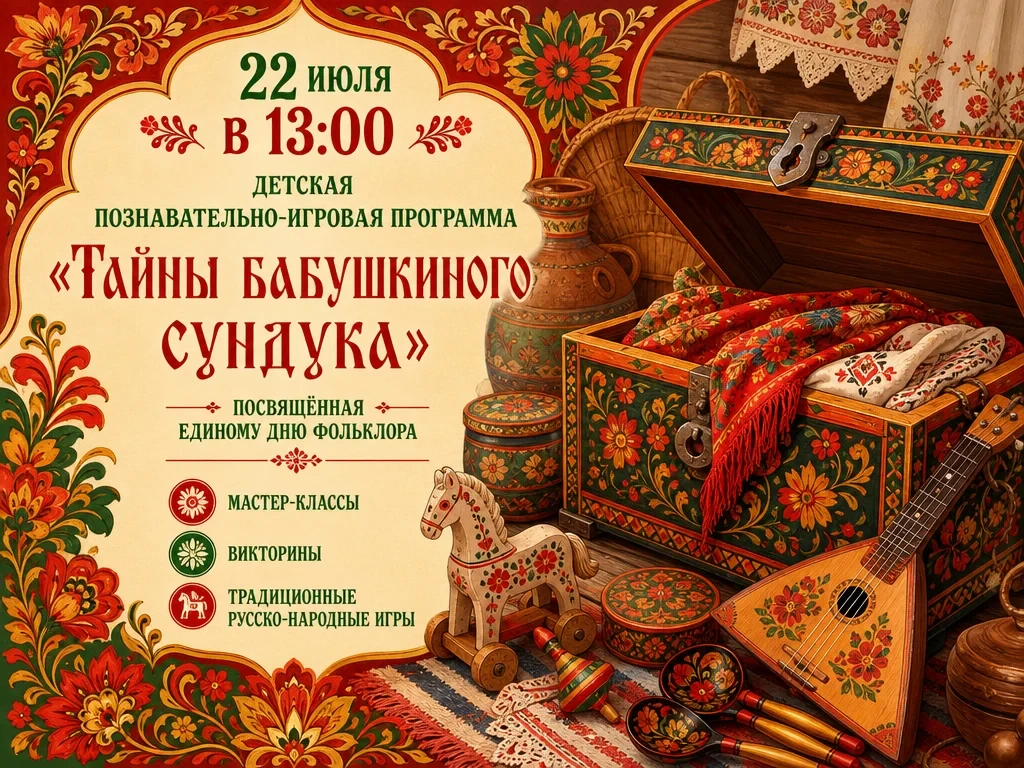 ✨Секреты из бабушкиного сундука: Открываем двери в мир фольклора!

В честь Единого дня фольклора мы 