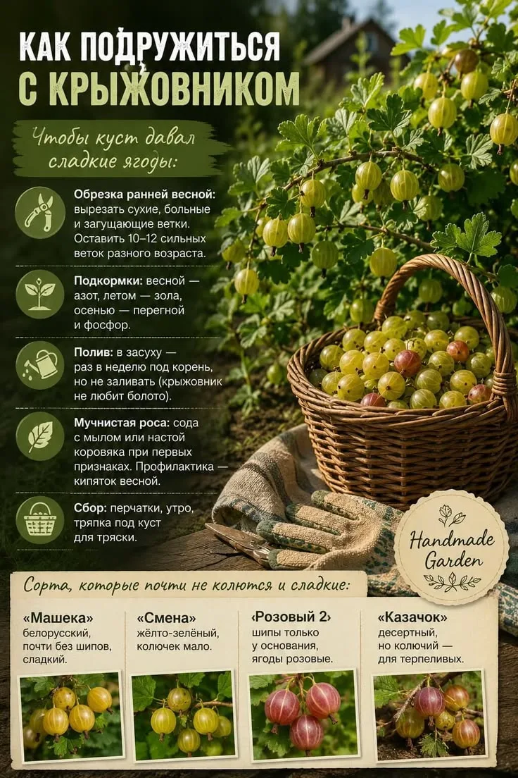 Крыжовник, который не колется и не кислит? Это реально! 🍇